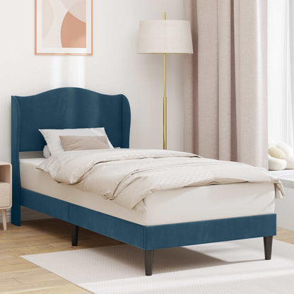 Struttura del letto con testiera Blu 100 x 200 cm Velluto | homemem39