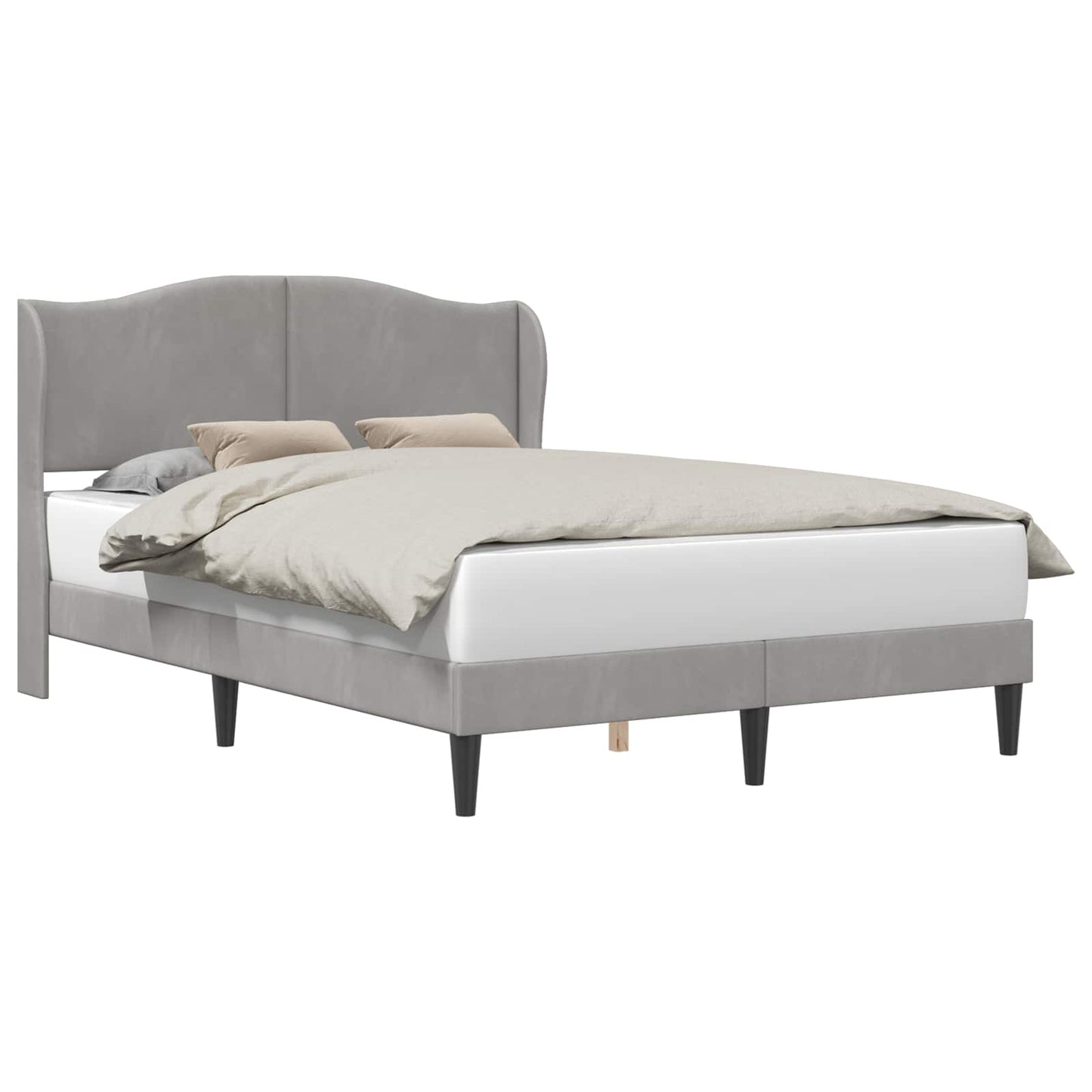Struttura del letto Grigio Chiaro 120 x 190 cm Velluto | homemem39
