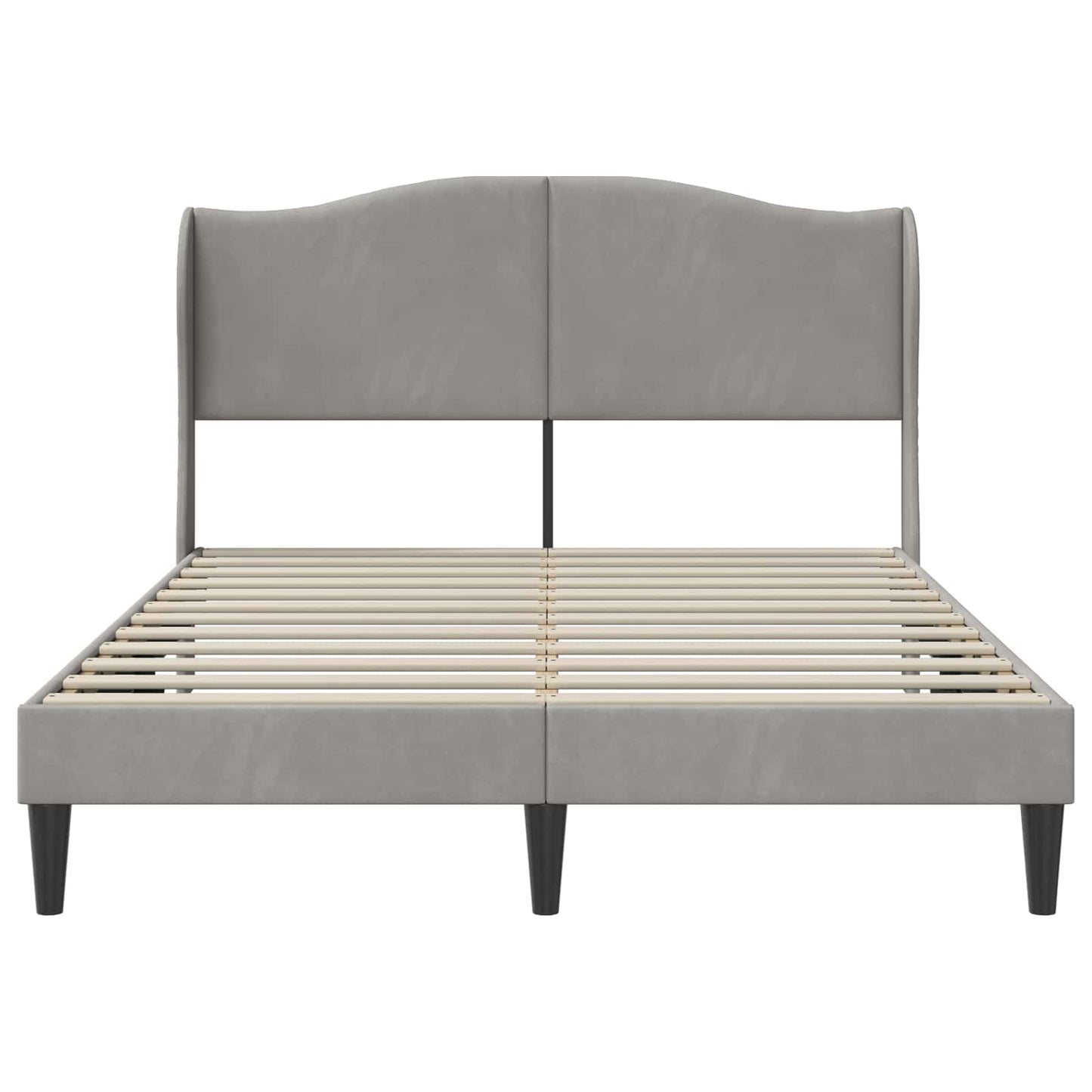 Struttura del letto Grigio Chiaro 120 x 190 cm Velluto | homemem39