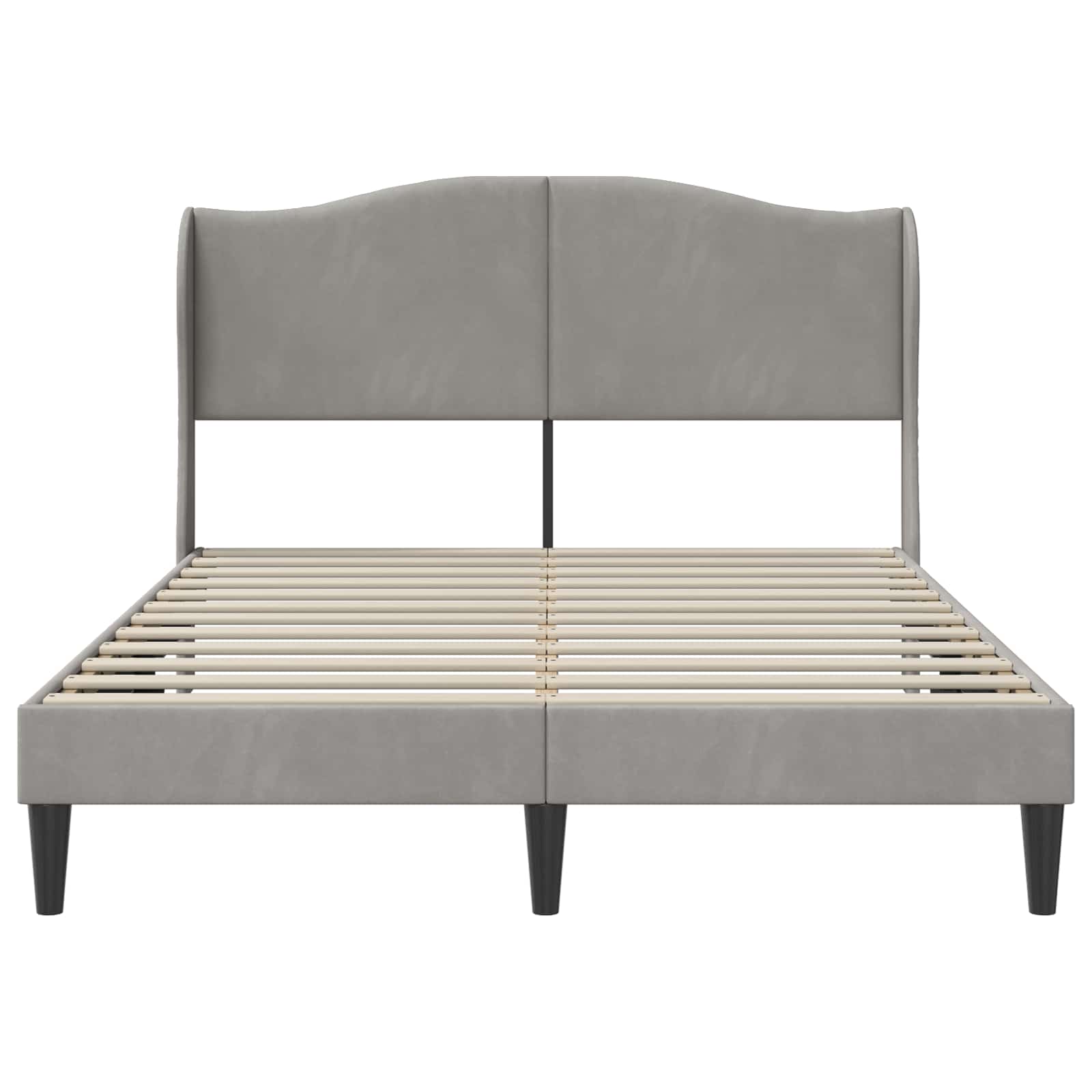 Struttura del letto Grigio Chiaro 120 x 190 cm Velluto | homemem39