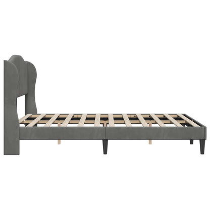 Struttura del letto Grigio Scuro 120 x 190 cm Velluto | homemem39