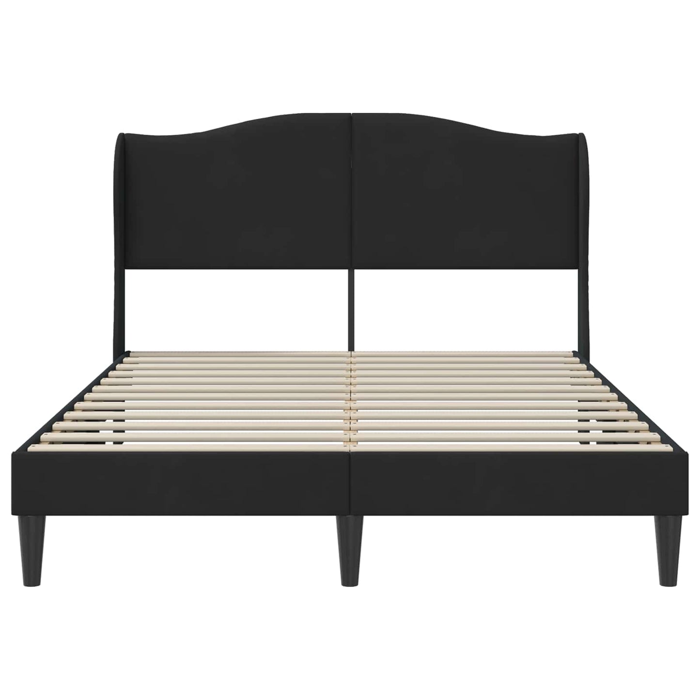 Struttura del letto con testiera Nero 120 x 190 cm Velluto | homemem39