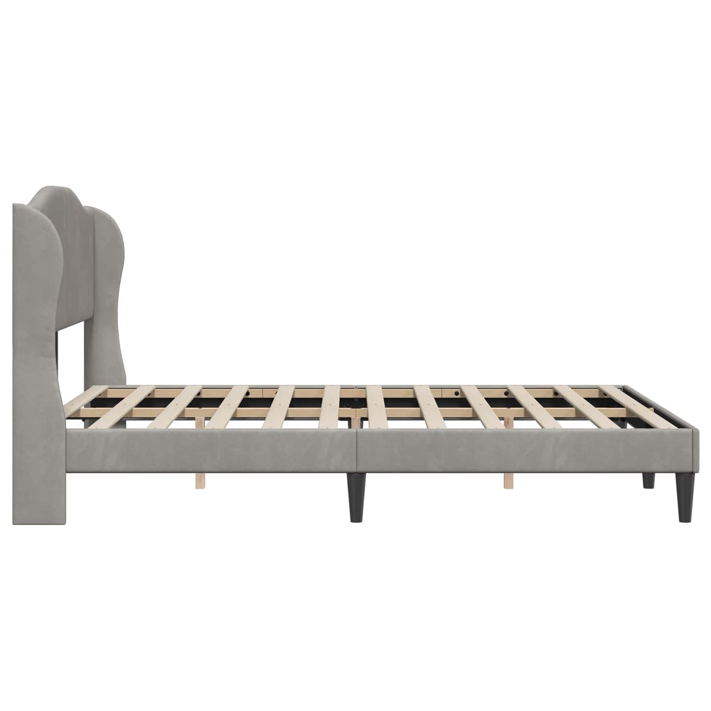 Struttura del letto Grigio Chiaro 120 x 200 cm Velluto | homemem39
