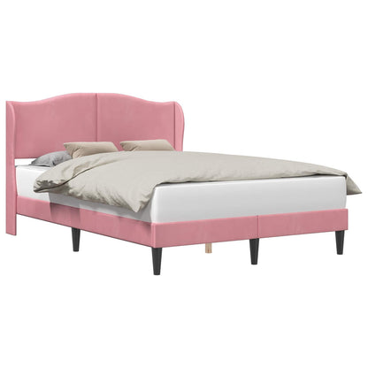 Struttura del letto con testiera Rosa 120 x 200 cm Velluto | homemem39