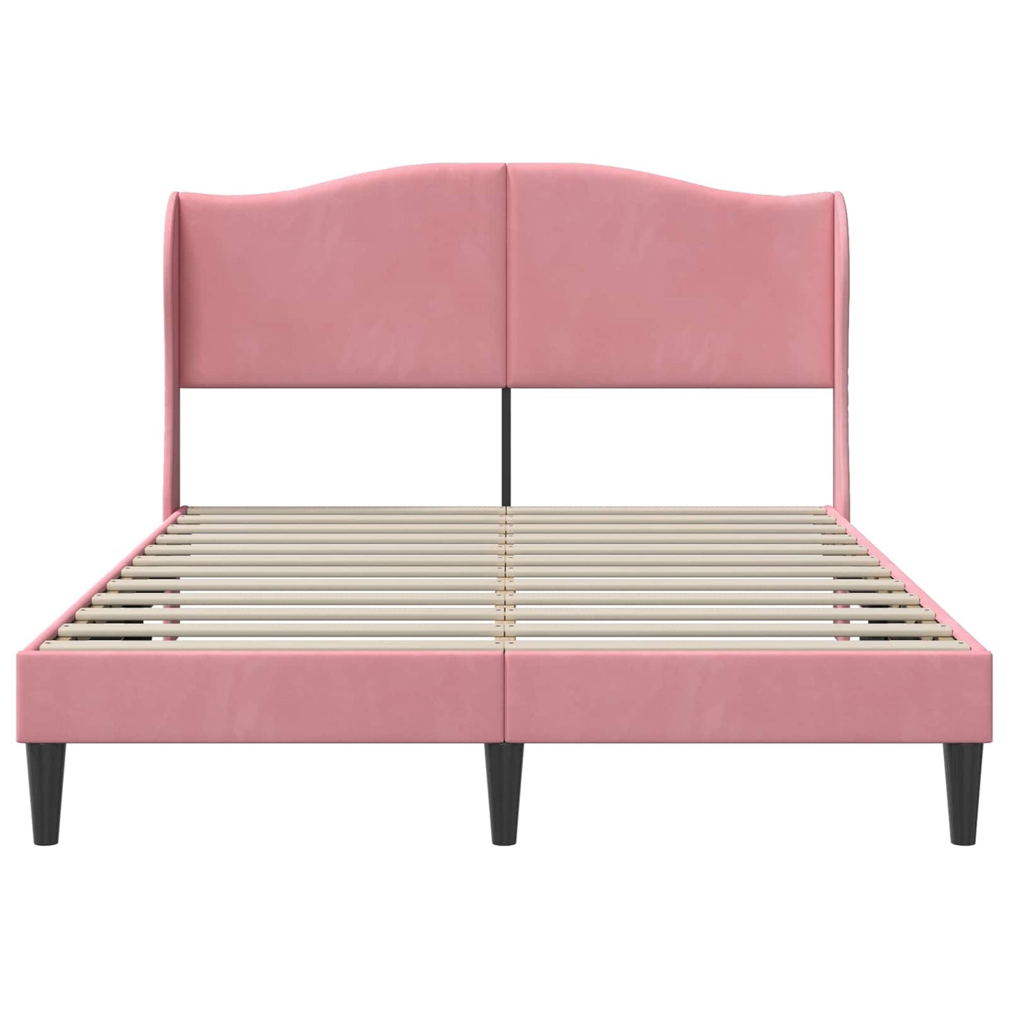 Struttura del letto con testiera Rosa 120 x 200 cm Velluto | homemem39