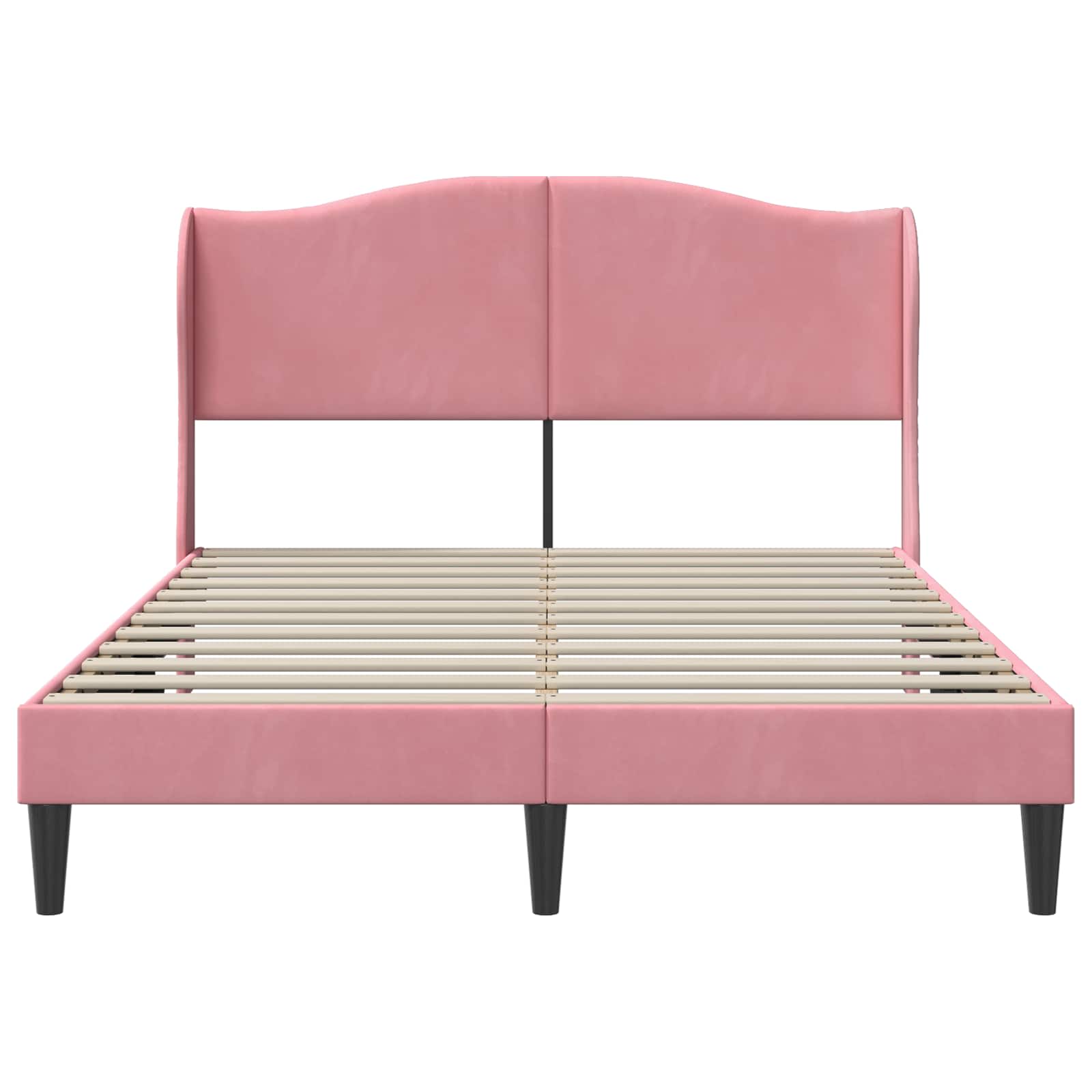 Struttura del letto con testiera Rosa 120 x 200 cm Velluto | homemem39