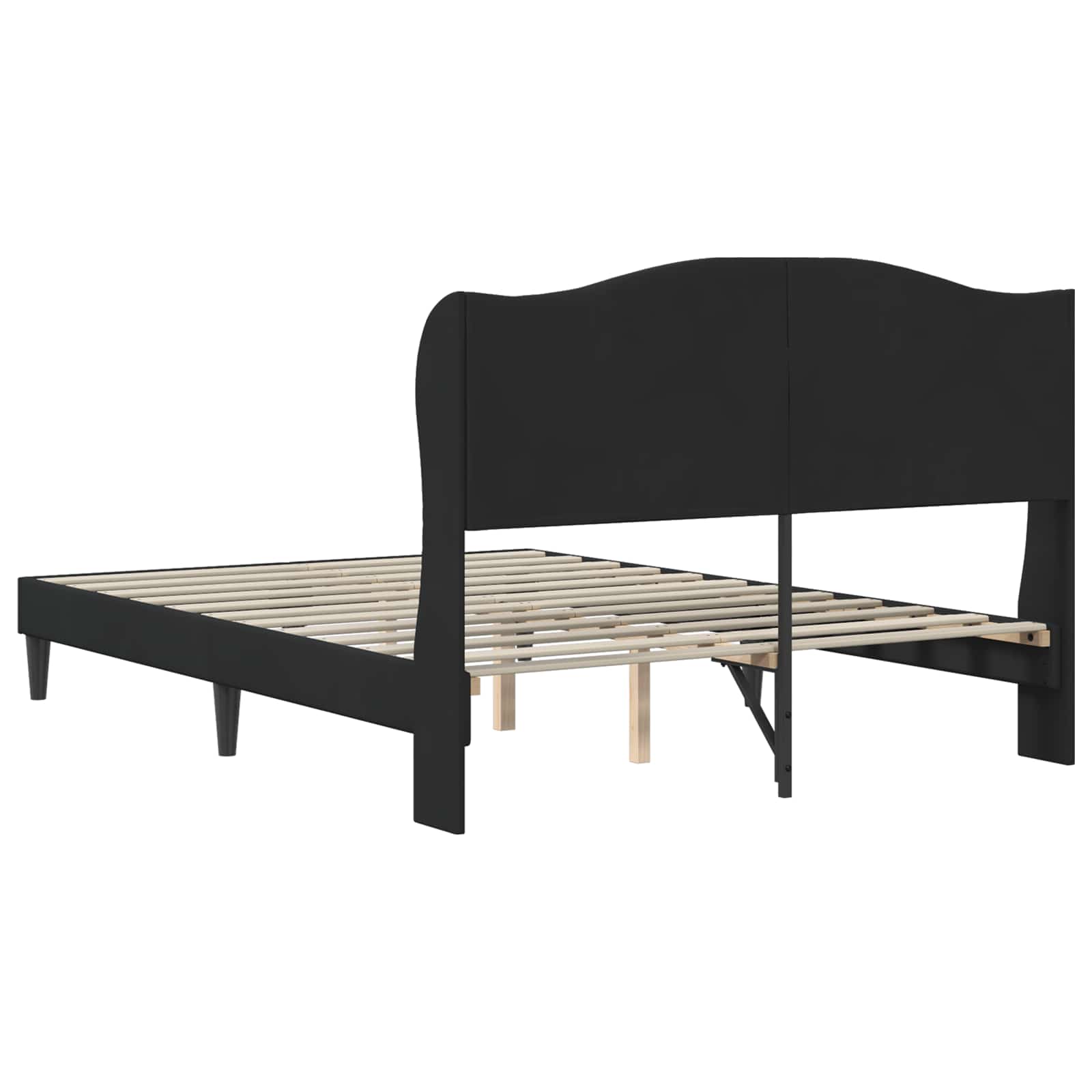Struttura del letto con testiera Nero 120 x 200 cm Velluto | homemem39
