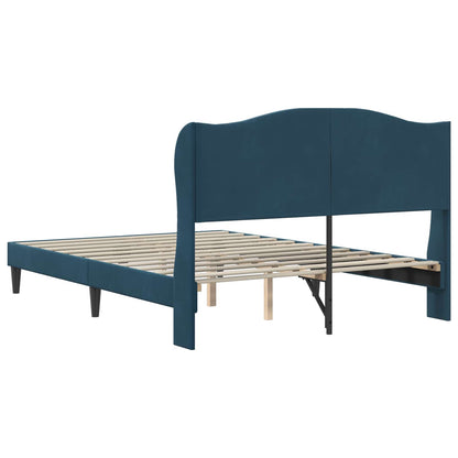 Struttura del letto con testiera Blu 120 x 200 cm Velluto | homemem39