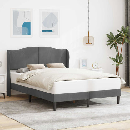 Struttura del letto Grigio Scuro 140 x 190 cm Velluto | homemem39