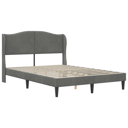 Struttura del letto Grigio Scuro 140 x 190 cm Velluto | homemem39