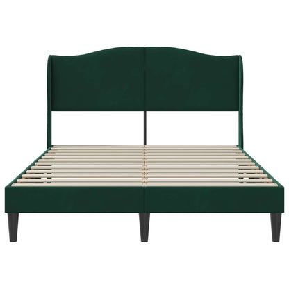 Struttura del letto Verde Scuro 140 x 190 cm Velluto | homemem39