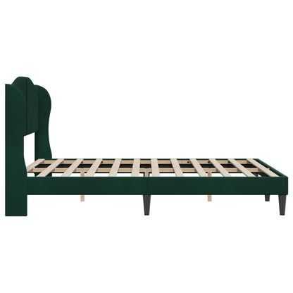 Struttura del letto Verde Scuro 140 x 190 cm Velluto | homemem39