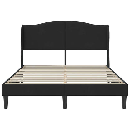 Struttura del letto con testiera Nero 140 x 190 cm Velluto | homemem39