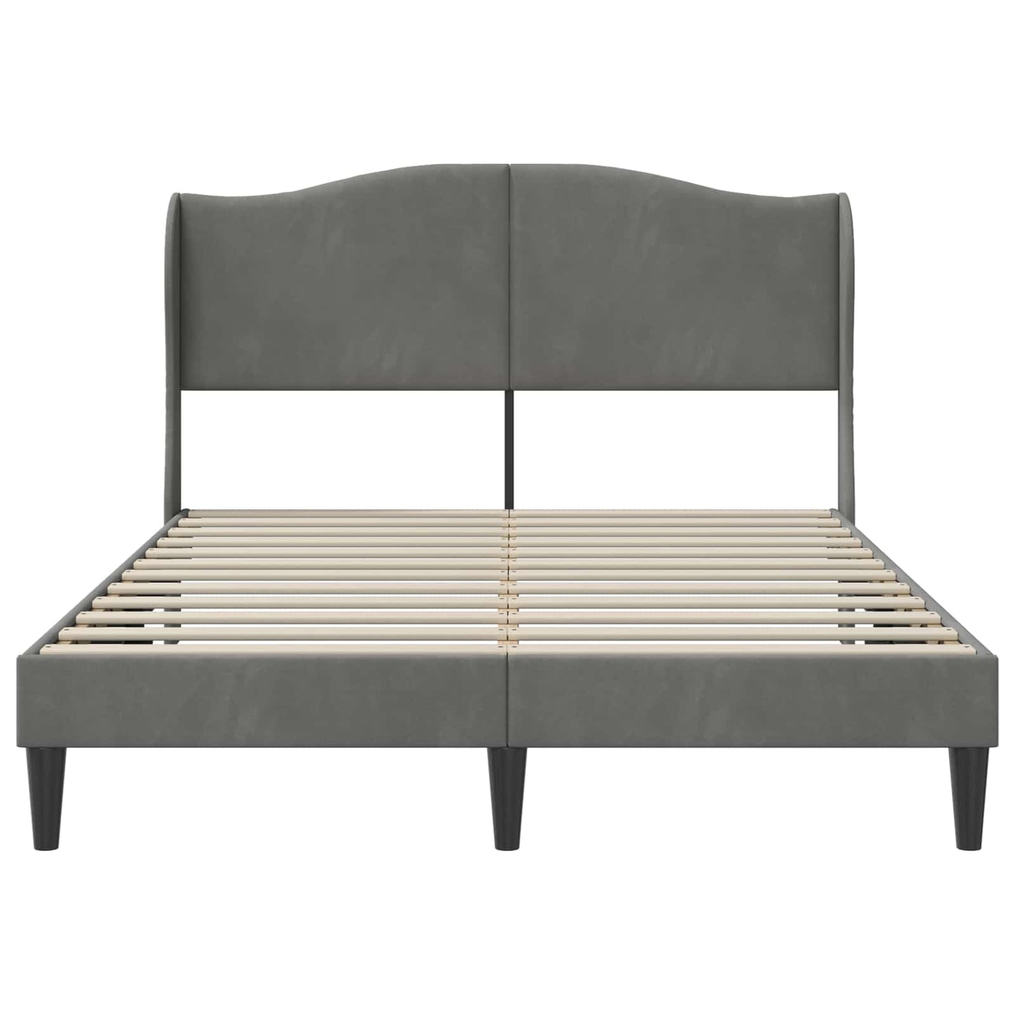 Struttura del letto Grigio Scuro 140 x 200 cm Velluto | homemem39