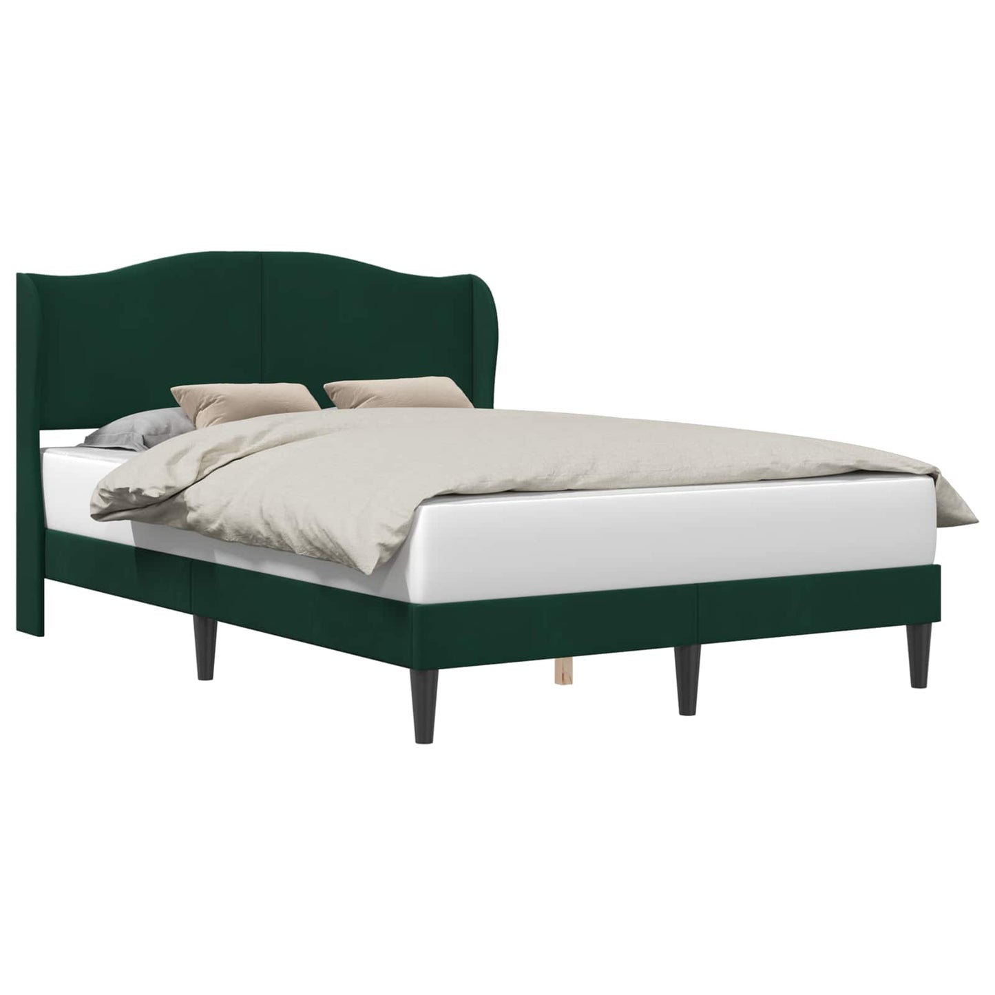 Struttura del letto Verde Scuro 140 x 200 cm Velluto | homemem39