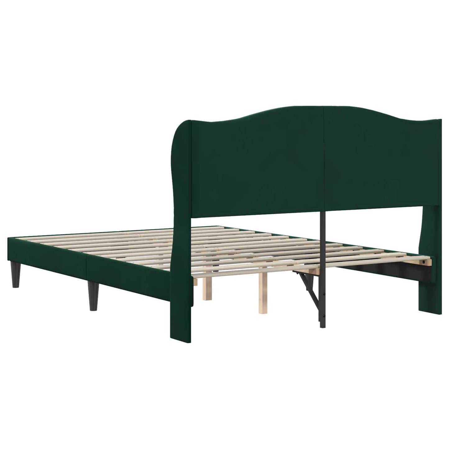 Struttura del letto Verde Scuro 140 x 200 cm Velluto | homemem39