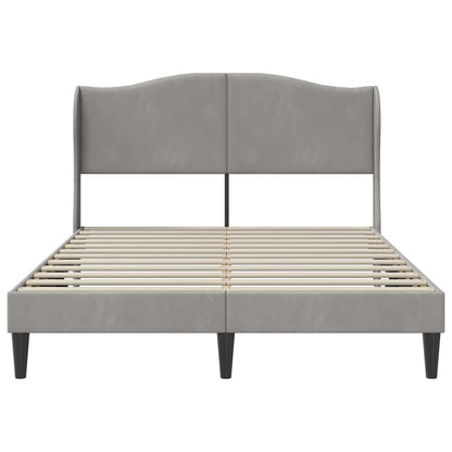 Struttura del letto Grigio Chiaro 160 x 200 cm Velluto | homemem39