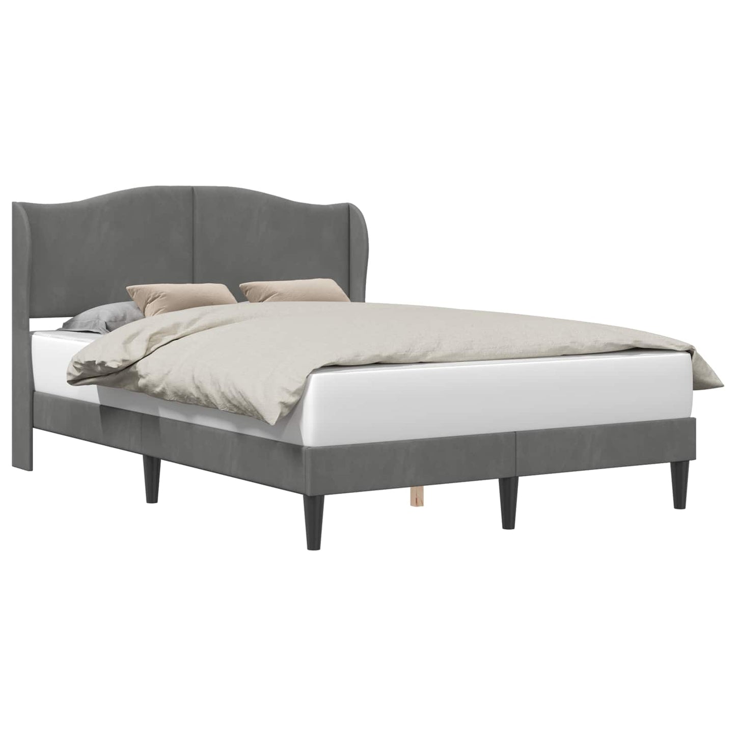 Struttura del letto Grigio Scuro 160 x 200 cm Velluto | homemem39