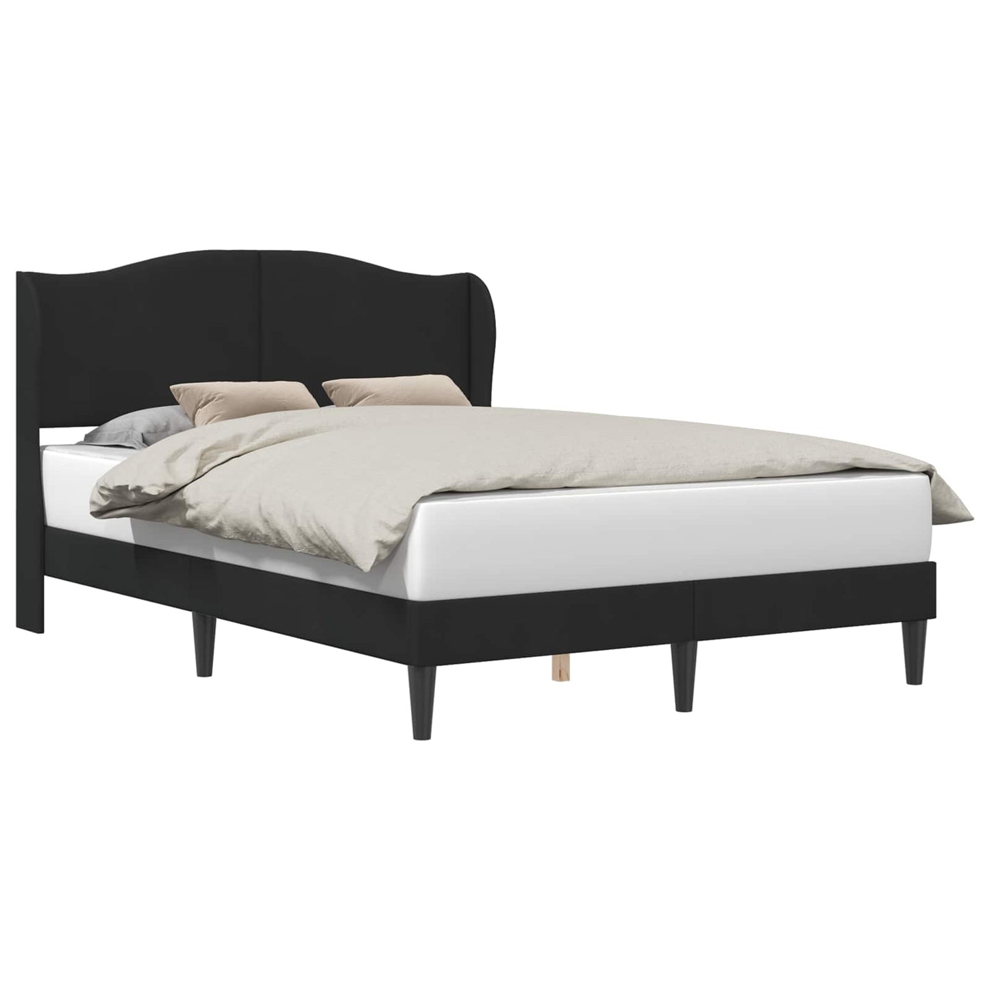 Struttura del letto con testiera Nero 160 x 200 cm Velluto | homemem39