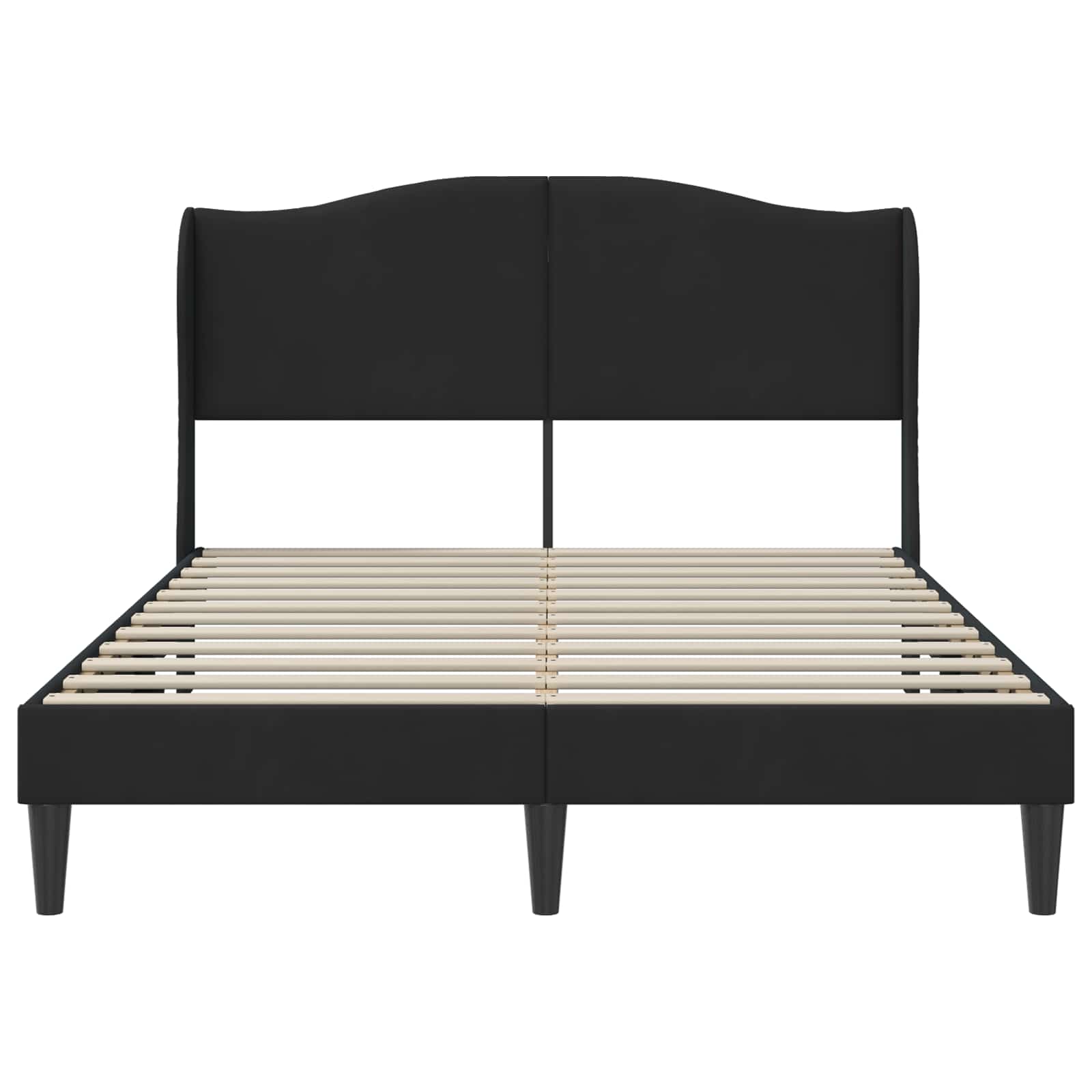 Struttura del letto con testiera Nero 160 x 200 cm Velluto | homemem39