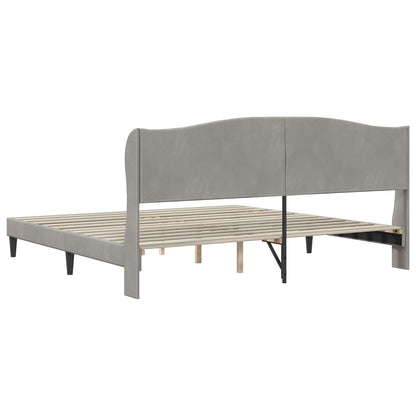 Struttura del letto Grigio Chiaro 180 x 200 cm Velluto | homemem39