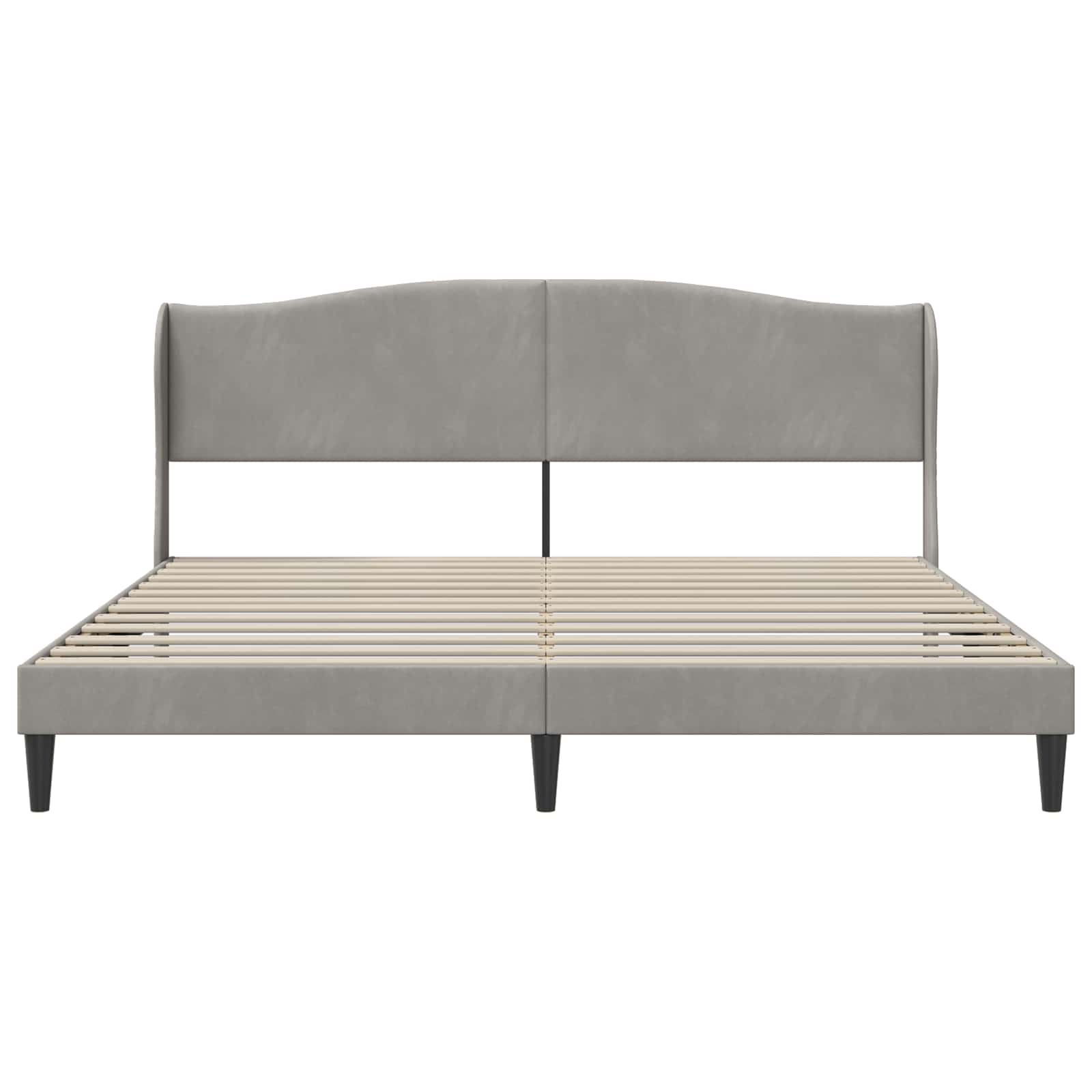 Struttura del letto Grigio Chiaro 180 x 200 cm Velluto | homemem39