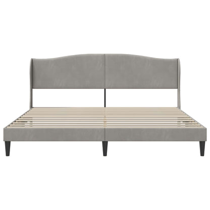 Struttura del letto Grigio Chiaro 180 x 200 cm Velluto | homemem39