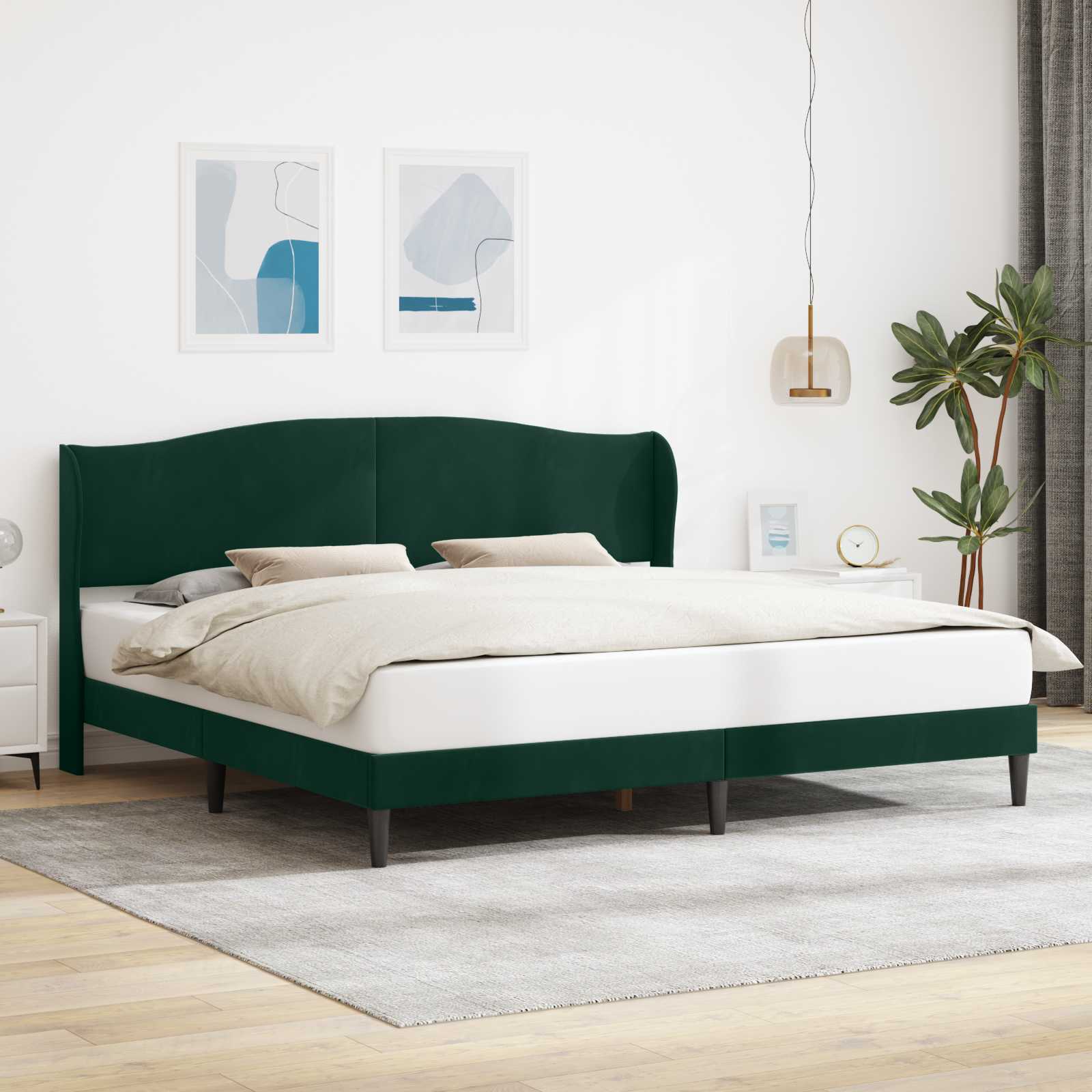 Struttura del letto Verde Scuro 180 x 200 cm Velluto | homemem39