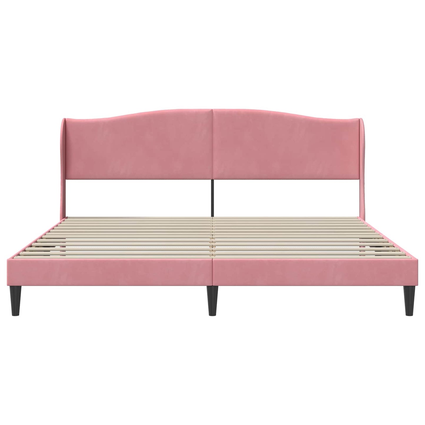 Struttura del letto con testiera Rosa 180 x 200 cm Velluto | homemem39