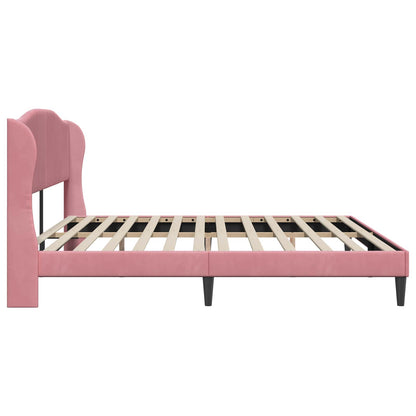 Struttura del letto con testiera Rosa 180 x 200 cm Velluto | homemem39