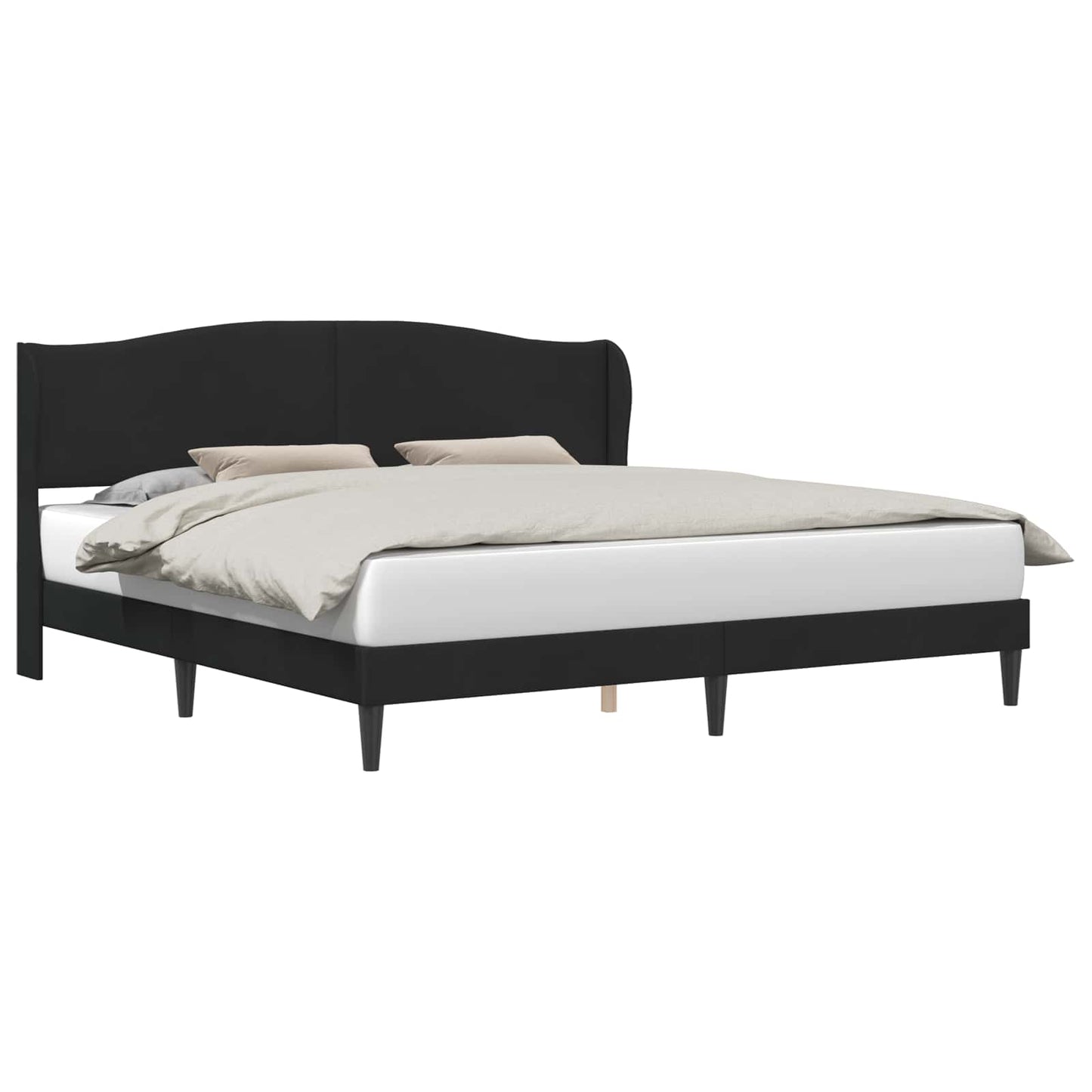Struttura del letto con testiera Nero 180 x 200 cm Velluto | homemem39