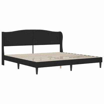 Struttura del letto con testiera Nero 180 x 200 cm Velluto | homemem39