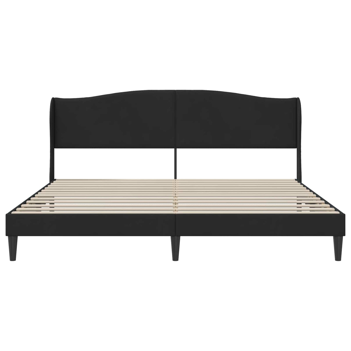 Struttura del letto con testiera Nero 180 x 200 cm Velluto | homemem39