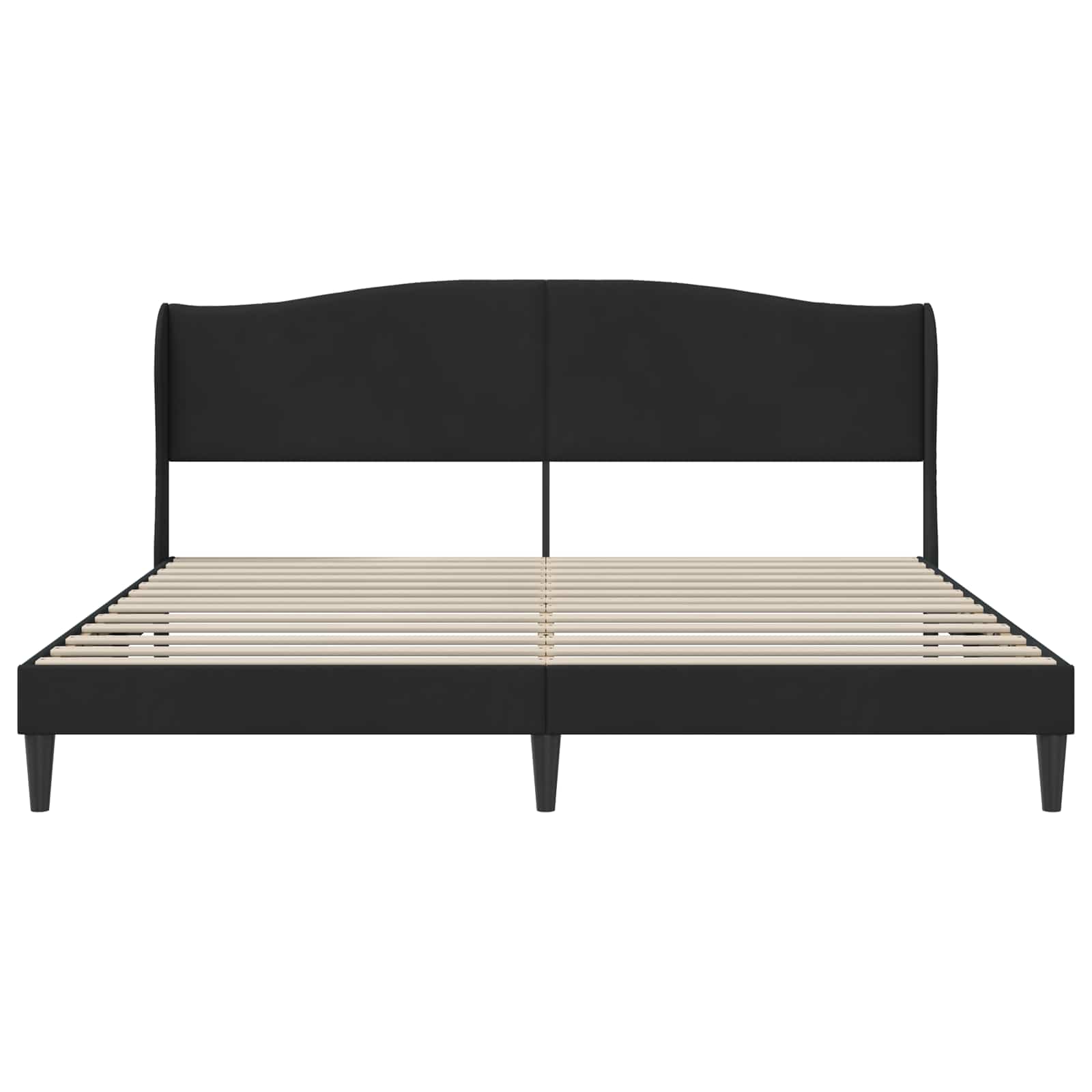 Struttura del letto con testiera Nero 180 x 200 cm Velluto | homemem39