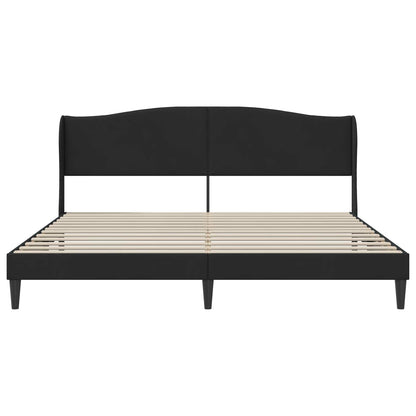 Struttura del letto con testiera Nero 180 x 200 cm Velluto | homemem39