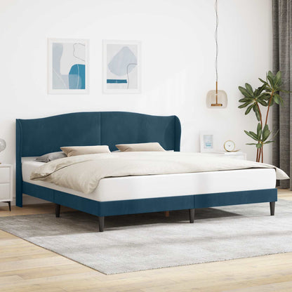 Struttura del letto con testiera Blu 180 x 200 cm Velluto | homemem39