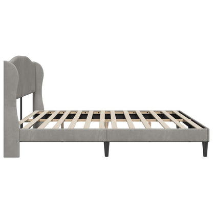 Struttura del letto Grigio Chiaro 200 x 200 cm Velluto | homemem39