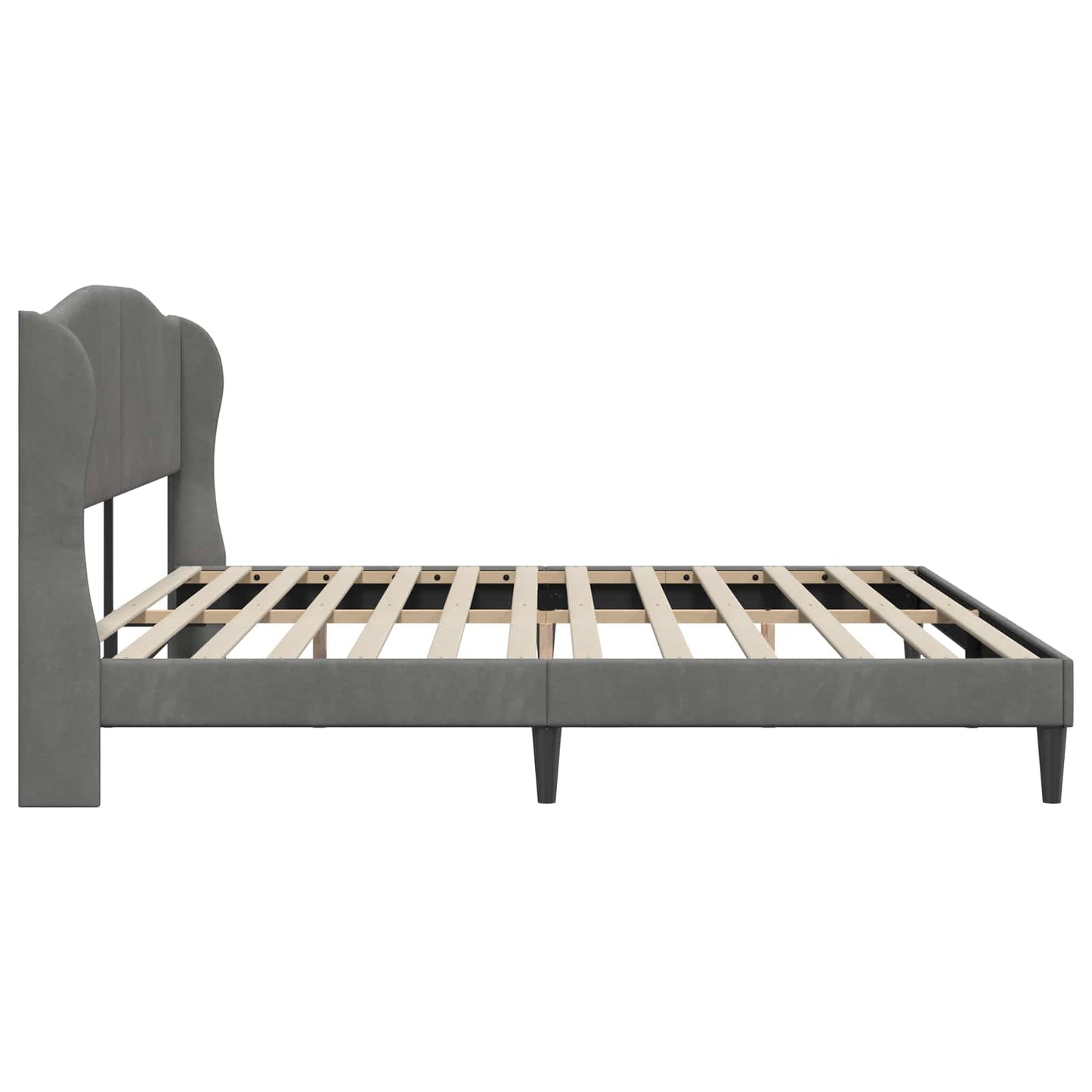 Struttura del letto Grigio Scuro 200 x 200 cm Velluto | homemem39
