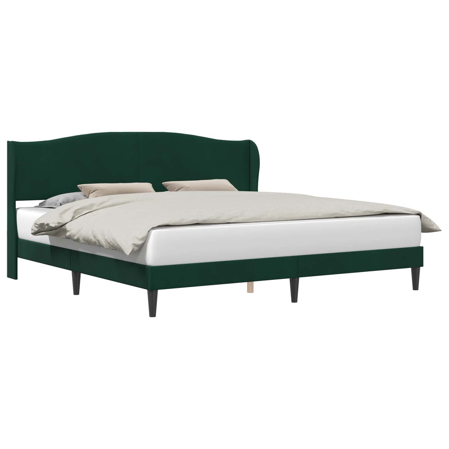 Struttura del letto Verde Scuro 200 x 200 cm Velluto | homemem39