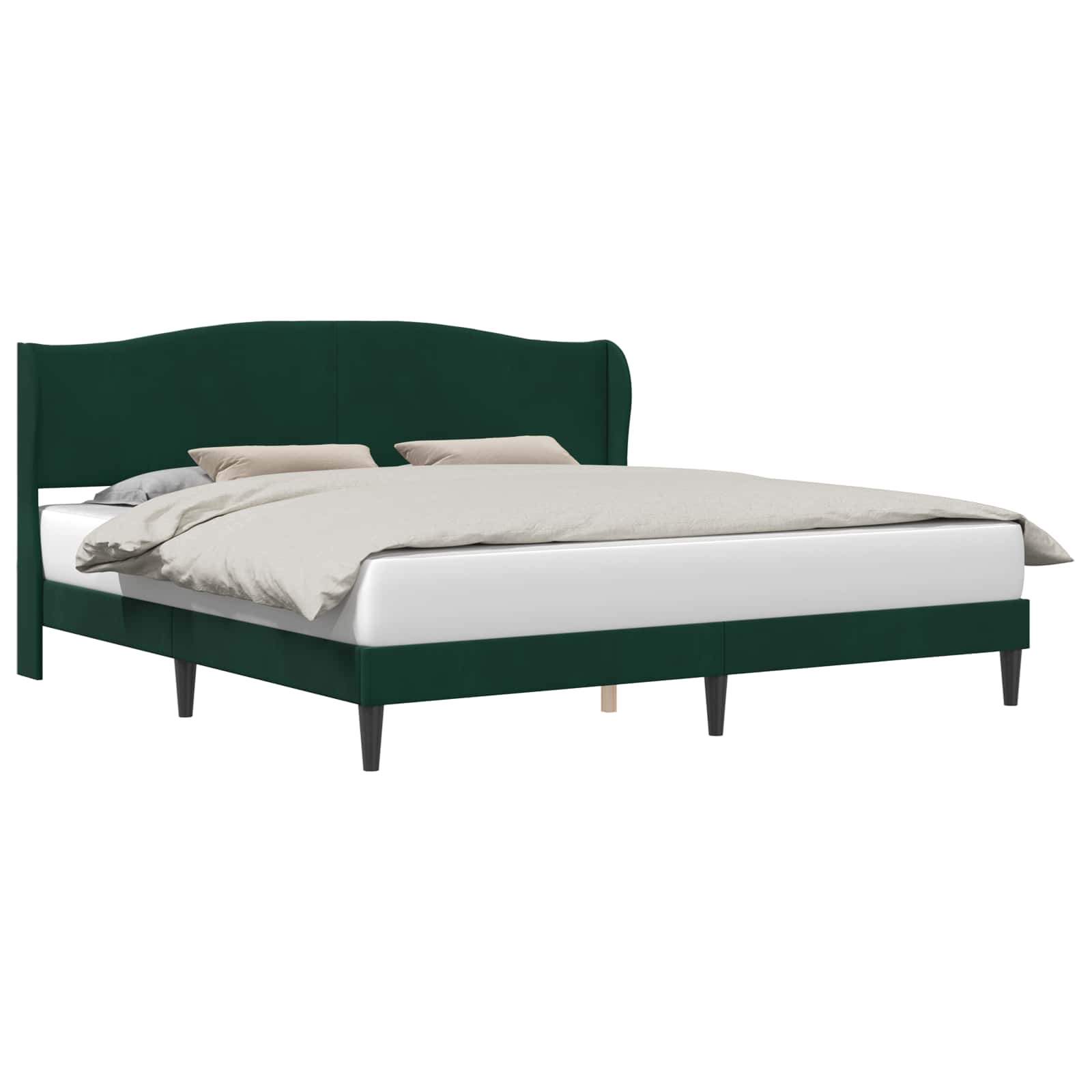 Struttura del letto Verde Scuro 200 x 200 cm Velluto | homemem39