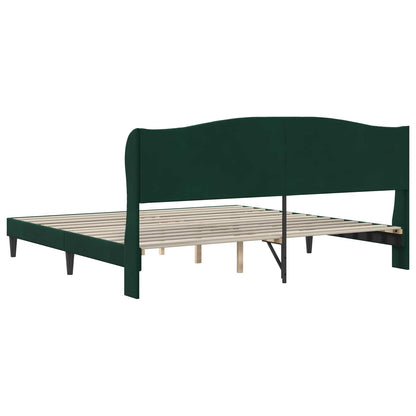 Struttura del letto Verde Scuro 200 x 200 cm Velluto | homemem39
