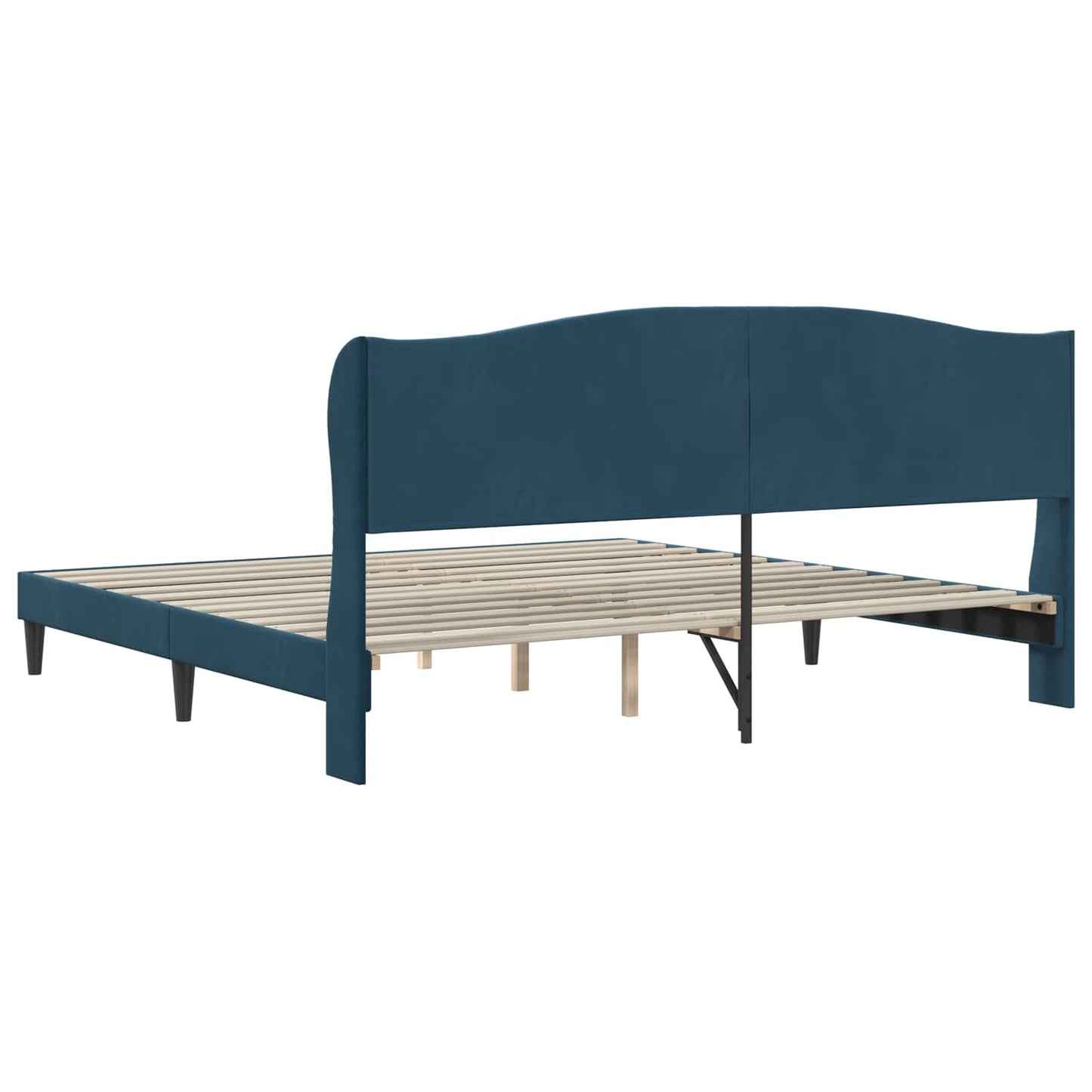 Struttura del letto con testiera Blu 200 x 200 cm Velluto | homemem39