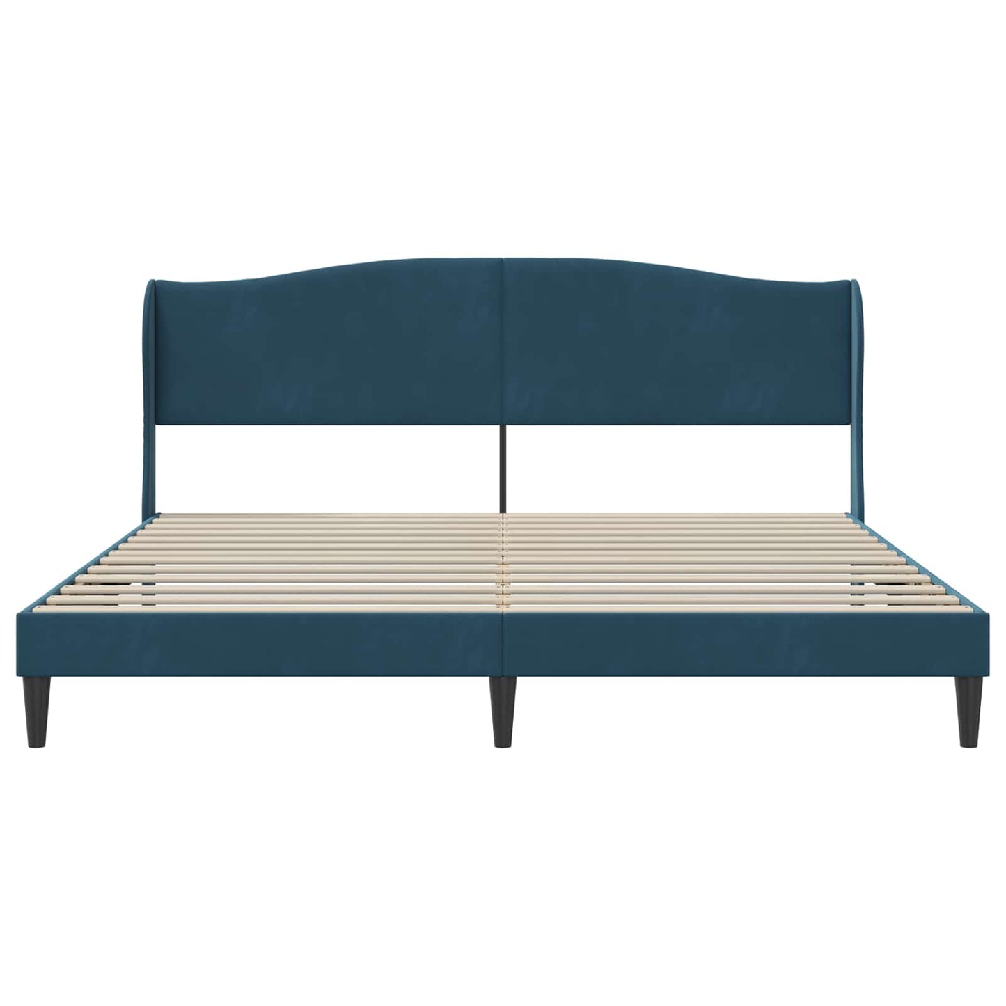 Struttura del letto con testiera Blu 200 x 200 cm Velluto | homemem39
