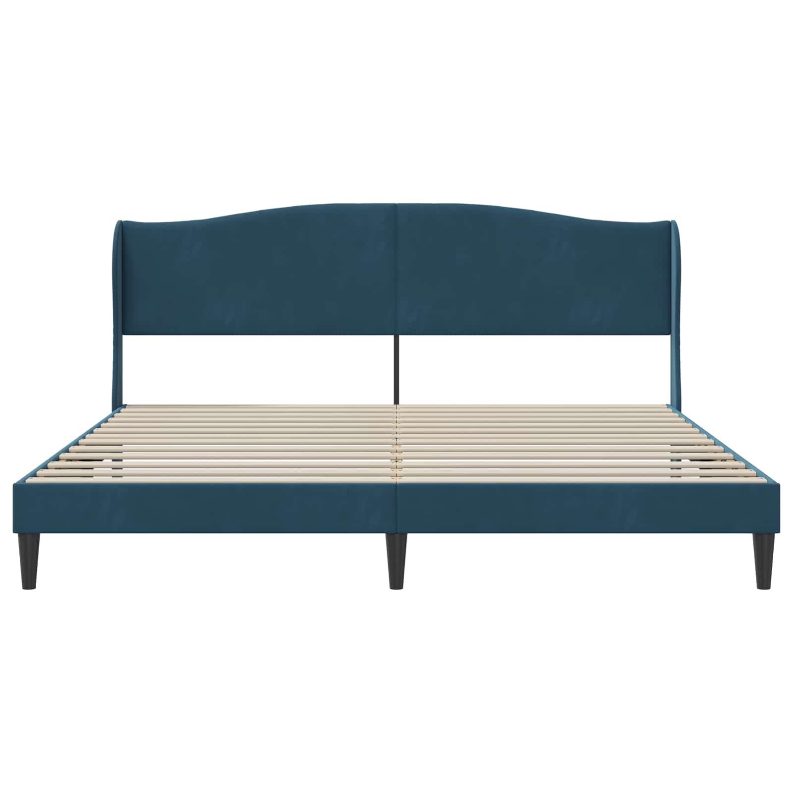 Struttura del letto con testiera Blu 200 x 200 cm Velluto | homemem39