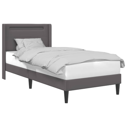 Struttura del letto con testiera Grigio 80 x 200 cm Similpelle | homemem39