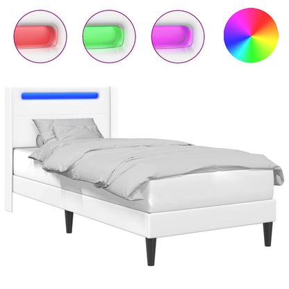 Struttura del letto con testiera Bianco 80 x 200 cm Similpelle | homemem39