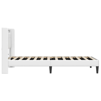 Struttura del letto con testiera Bianco 80 x 200 cm Similpelle | homemem39