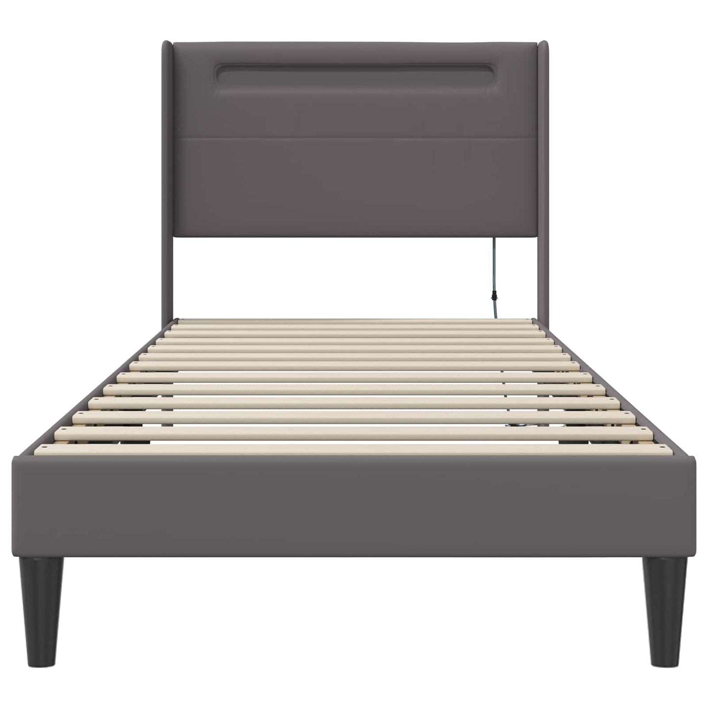 Struttura del letto con testiera Grigio 100 x 200 cm Similpelle | homemem39