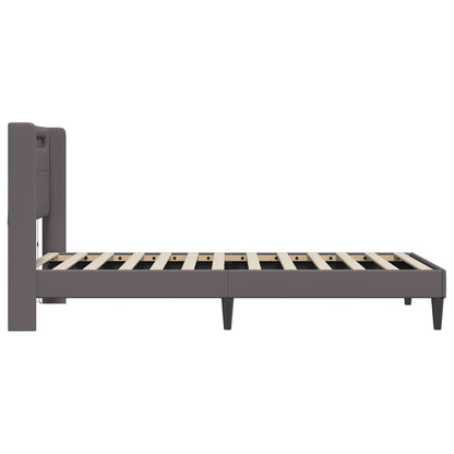 Struttura del letto con testiera Grigio 100 x 200 cm Similpelle | homemem39