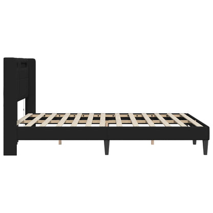 Struttura del letto con testiera Nero 120 x 190 cm Similpelle | homemem39